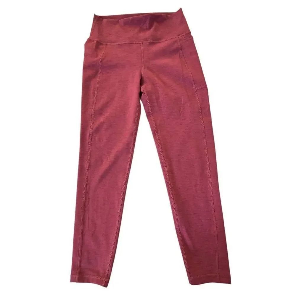 Sweaty Betty Womens Super Sculpt 7/8 Yoga Workout Leggings Pink Size Medium